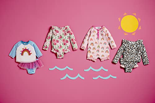 Mud Pie Girls Rash Guard Set, Rainbow2