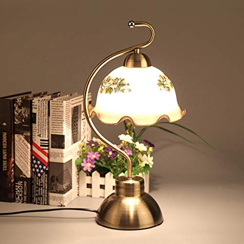 Lampe de bureau lampe de chevet rétro en verre avec interrupteur - 5