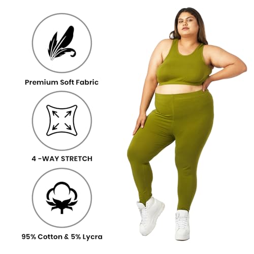 Image of BIGTEES Leggings Regular & Plus Size | Cotton Legging | Legging Full Coverage Tummy Controller | Leggings for Women