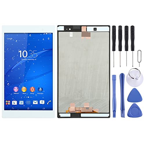 Lihuoxiu Mobile Phone LCD Display Touch Screen LCD Screen and Digitizer Full Assembly for for Sony Xperia Z3 Tablet Compact Replacement Part (Color : White)