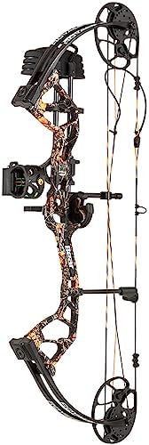 Bear Archery Royale Ready to Hunt Compound Bow Package for Adults and Youth, 12”- 27” Draw Length, 5-50 Lbs Draw Weight, Up to 290 FPS, Limbs Made in USA, Limited Life-Time Warranty