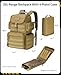 CVLIFE Tactical Range Backpack with Removable Divider, Gun Cases Bag with 4 Pistol Carrying Cases, Rucksack for Shooting (Tan, Medium)