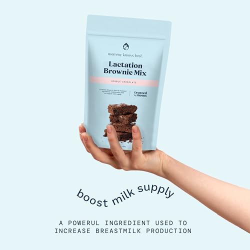 Mommy Knows Best Lactation Brownie Mix Breastfeeding Supplement - Double Chocolate Breast Milk Support Snack Alternative To Lactation Cookies To Boost Breastmilk Supply Increase thumb #1