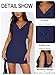 MIYIEONZ Women's Sexy V Neck Sleeveless Backless Ruffles Dress for Women Elegant Mesh Party Fitted Medium Navy Blue Cocktail Mini Dresses