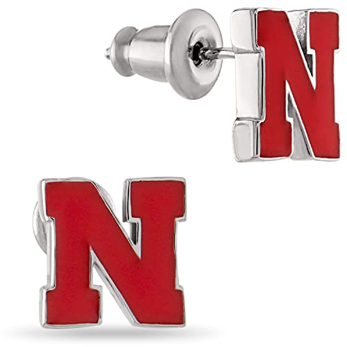 Stone Armory Earrings for University of Nebraska Jewelry Gifts for Women, Graduation – Stainless Steel Skin-Friendly Nebraska Cornhuskers stud earrings