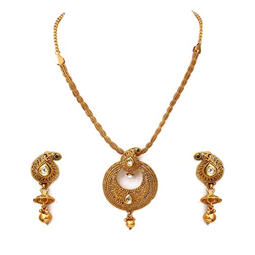 Juego de colgante de lujo y pendientes en oro amarillo: el regalo ideal para niñas y mujeres