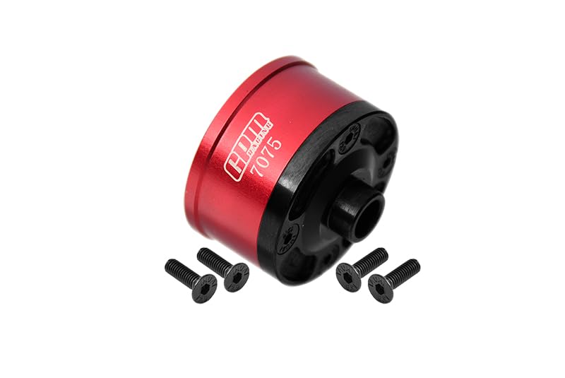 Medium Carbon Steel+Aluminum 7075-T6 Front Or Middle Or Rear Diff Case for Traxxas 1/8 4WD Sledge Monster Truck 95076-4 Upgrade Parts - Red