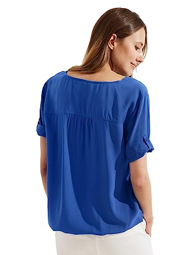 CECIL Damen B344038 Blusenshirt, Blue sea, X-Large