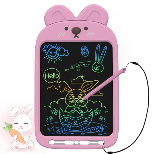 LCD Writing Tablet Kids Toys, 10 Inch Rabbit Drawing Board Toys for 3 4 5 6 Year Old Girls Gifts, Erasable and Portable Doodle Board for Toddler, Educational Birthday Writing Tablet for Kids Toddler