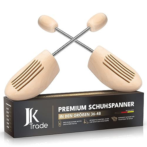 JK Trade® Tendicascarpe da uomo di alta qualità, in legno di loto, per aumentare la forma, per lavoro, taglie 36-48, Legno di lot, 36-37