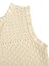 Verdusa Women's Old Money Vest Sleeveless Button Scallop Trim Sweater Cardigan Knit Crop Top Beige Small