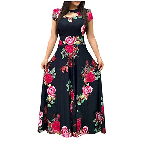 Robe longue fleurie coupe ample et confortable pour femme active