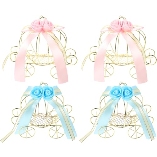 Sewroro 4 Piezas Cajas de Dulces Forma Calabaza Bodas y Fiestas Creativo y Duradero Chocolates y Colores