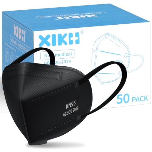 XIKII KN95 Masks for Adults, 50PCS, 5-Layer, ≥98% Filter