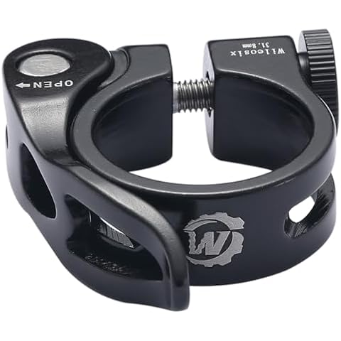 Quick Release Bike Seat Clamp Bicycle Seatpost Collar Diameter 31.8mm,Premium Lightweight Aluminum Seat Post Clamp Cover