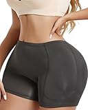 Padded Butt Shapewear With Hip Pads - Fake Butt Padding Inserts for Women (US, Alpha, Small, Regular, Black)