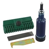 Besttoolifes Kit de mantenimiento de barra guía de motosierra, juego de herramientas de grasa para limpieza, limado, lubricación de motosierra para barras