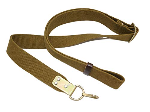 2 Point Rifle Sling - Military Surplus Sling - Airsoft Sling Rifle - Soviet Russian Army Standard Canvas Padded Rifle Sling - Gun Rifle Strap - Yugo Sling - Sling 1 Metal Hook for Outdoor Sports