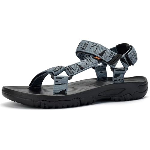 YOCCI Mens Sport Hiking Sandals with Arch Support Lightweight EVA Midsole Outdoor Beach Water Sandal