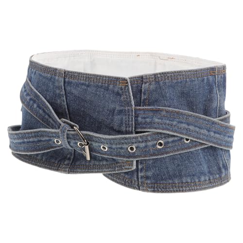 Ceinture corset en denim ceinturon large gainant bleu pour sculpter la taille