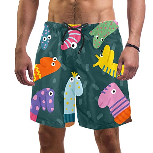 Maillots de bain pour hommes HadHfun : short de plage à séchage rapide et motifs colorés mignons