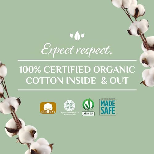 Organyc 100% Certified Organic Cotton Foldable Tanga Thong Panty Liners, Ultra Thin Liners for Women, Light Flow, 24 Count - 6 Packs - Image 9