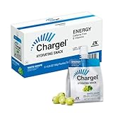 Chargel White Grape, Caffeine-Free Instant Energy Gel Running, Biking, Workout, Hiking Essentials for Women & Men, Gifts for Runners - Carbs Vitamins, Gluten Free - Pack of 6 Gels - 6.35oz Each