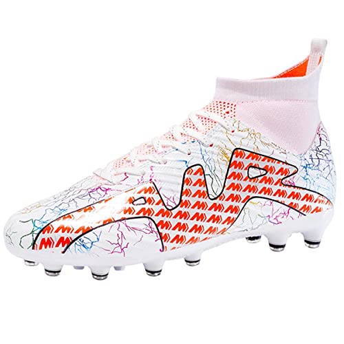 IFIKK Chaussures De Football pour Hommes Spikes Chaussures De Football Unisexe Enfants Baskets Professionnelles Chaussures De Football De Sport en Plein Air (Spitze 23,40) Cover