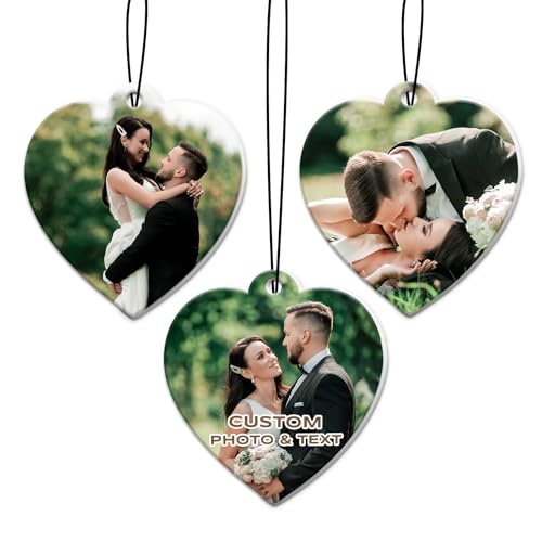 Image of Custom Air Fresheners with Picture for Car | Personalized Photo Air Freshener, Double-Sided Print, Long-Lasting Fragrance, Scent Choice Available, Heart Shape