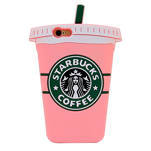 iPhone SE Case, MC Fashion 3D Coffee in Pink Super Cute Silicone Case Cover for Apple iPhone 5/5S/SE (Coffee Cup-Pink)