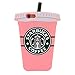 iPhone SE Case, MC Fashion 3D Starbucks Coffee Cup in Pink Super Cute Silicone Case Cover for Apple iPhone 5/5S/SE (Coffee Cup-Pink)