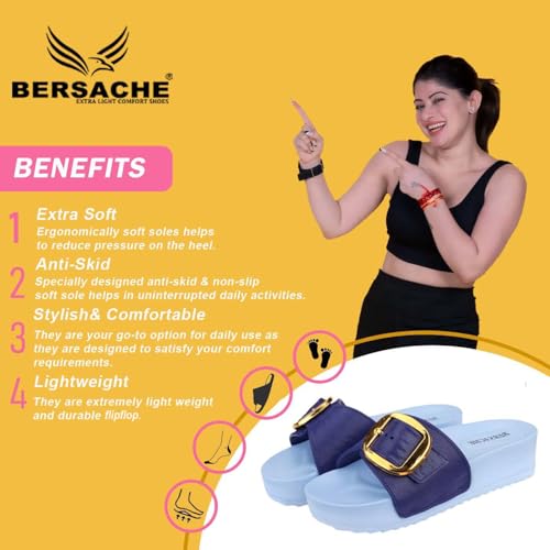 Image of BERSACHE Extra Soft Classic Casual with Regular wear with Ultra Soft & Flexibility Technology Flipflop for Women's