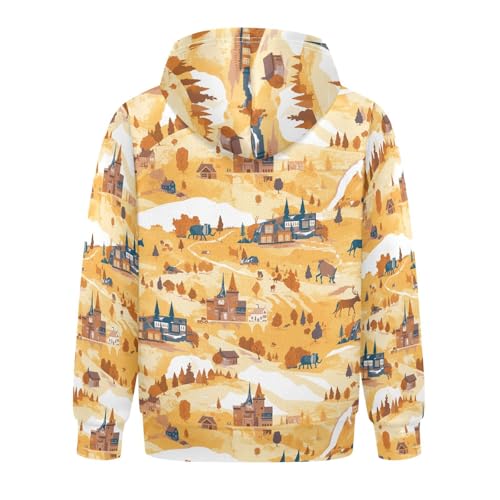 KLL Wild West Western Scotland Unisex Girls Boys Sweatshirt Fashion Hoodies with Kangaroo Pocket2