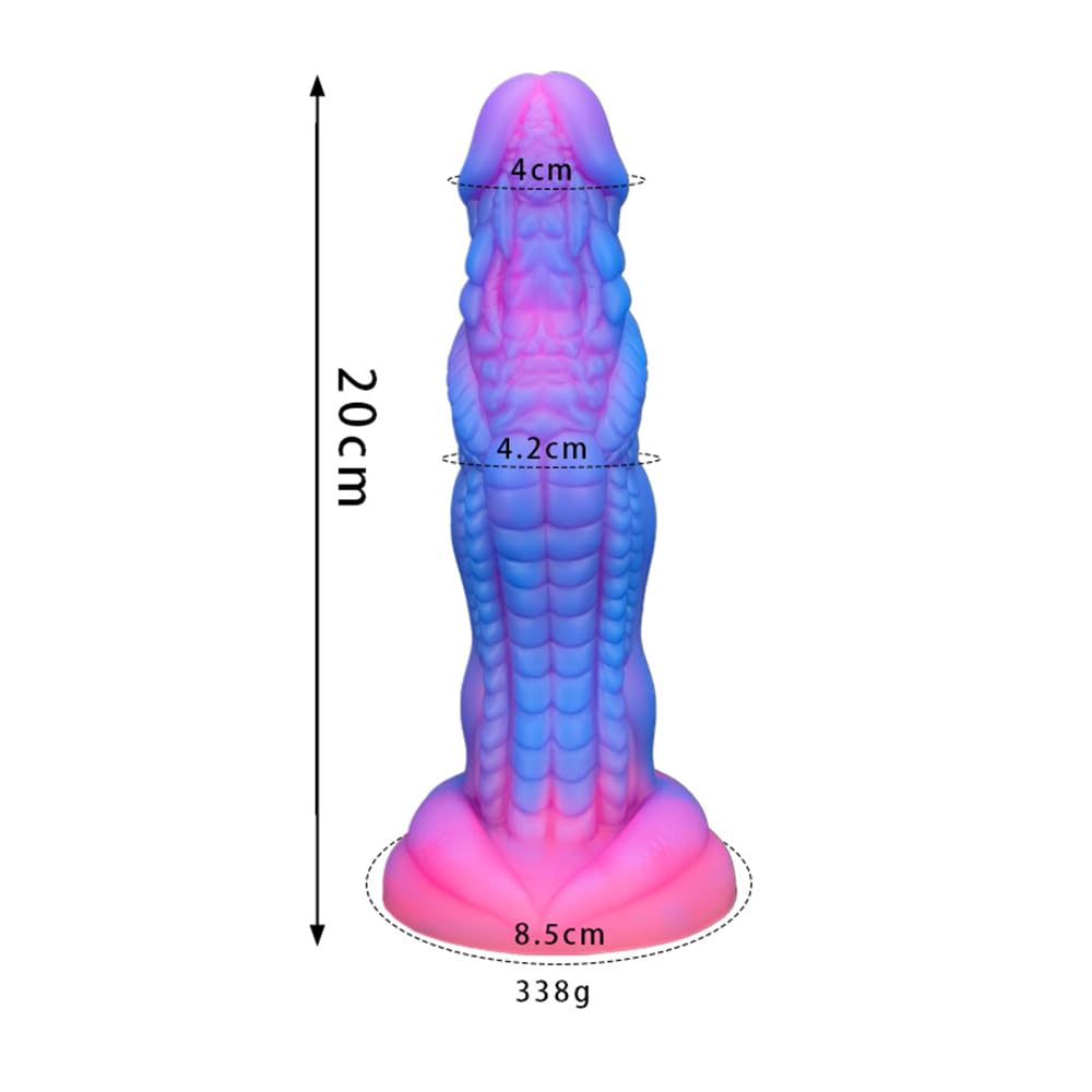 20CM Alien Dildo XXL Anal Dildo Monster Dragon Dildo Groß Fantasy Dildo mit Saugnapf Silikon Dildo Weich Analplug Buttplug Stimulate G-Punkt Prostata Erotisches Sexspielzeug für Frauen Männer