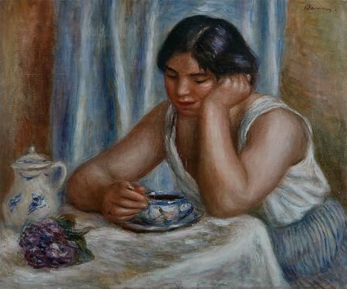 Tableaux pour la décoration de salon avec le portrait La Tasse à Chocolat de Renoir