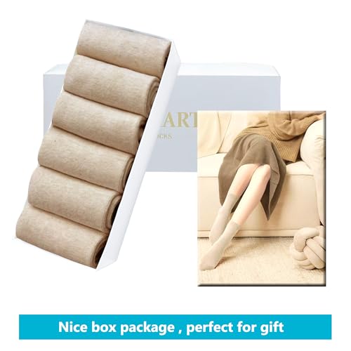 Image of MAGIARTE Womens Mini Crew Cotton Socks,6 Pairs