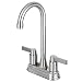Kingston Brass KB8498NDL 4-3/4-Inch in Spout Reach NuvoFusion Two Handle 4-Inch Centerset Bar Faucet, Satin Nickel