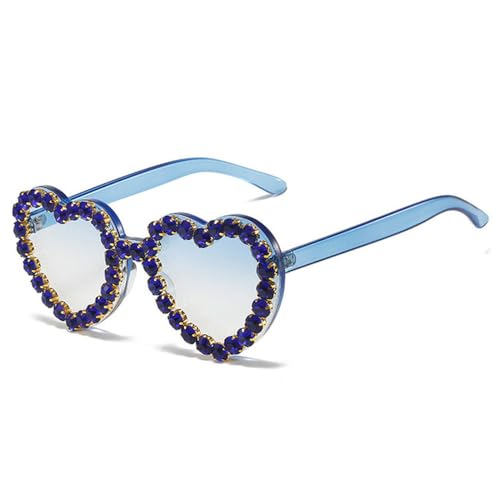 Lunettes de soleil sans monture pour festival et plage tendance cœur