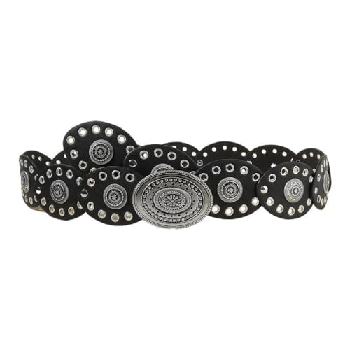 Metal Eyelets Oval Belt Aesthetic Hollowed Out Belt Bohemian Pants Decor Teens Girl Waistband Female Vintage Accessories Wais