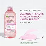 Garnier Micellar Water with Rose Water and Glycerin, Hydrating Facial Cleanser & Makeup Remover, For All Skin Types, Vegan, Cruelty Free, 13.5 Fl Oz (400mL), 1 Count - Image 3