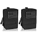 YDA Molle Pouch 2 Pack Tactical EDC Pouch Organizer for Tactical Backpack (Black+US Flag Patche)