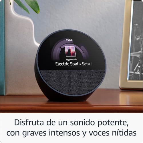 Miniatura 6 de Amazon Echo Spot (última generación) | Despertador inteligente con sonido de calidad| Negro, con Acceso Anticipado a Alexa+