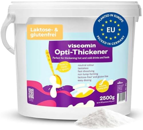 RheinNatur Viscomin Andickpulver 2,5 kg - Andickungspulver für Getränke & Speisen - Verdickungsmittel zur Andickung von Getränken und Speisen - Vegan & geschmacksneutral