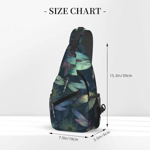 Sling Bag para Mujeres y Hombres Negro Bolsa de Pecho miniatura 2