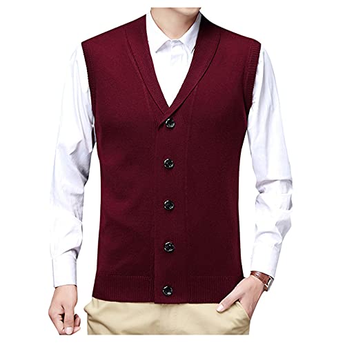 Botón chaquetas de punto de lana de hombre para evitar el frío con estilo