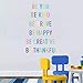 TOARTi Colorful Inspirational Lettering Quote Wall Decal-Be Brave, Be Creative, Be Kind, Be Thankful, Be Happy, Be You, Positive Quote Sticker for Classroom Kids Decoration