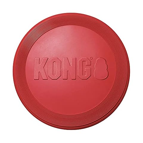 KONG - Flyer - Robustes Hundefrisbee aus Naturkautschuk - Für Kleine Hunde Cover
