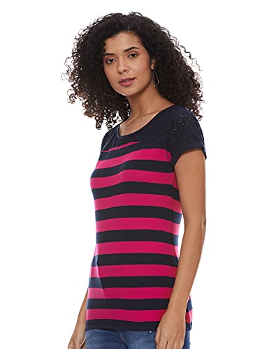 Image of Max Women's Striped Extended Sleeves Regular Fit T-Shirt