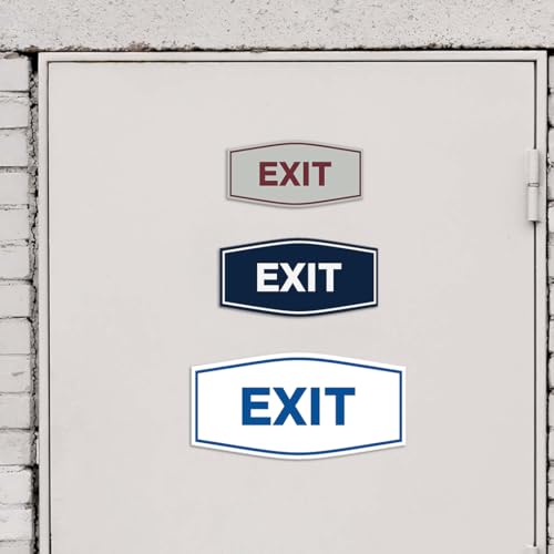 Fancy Exit Sign Noir Panneau Sortie Grand Format Décoration Murale