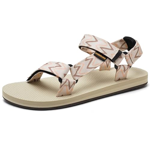 Image of WateLves Womens-Sport-Sandals Outdoor Hiking Sandals with-Arch-Support Comfortable Webbing-Water-Athletic Beach-Sandals for Travel-Walking-Trekking-Camping